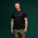 Футболка сітчаста AIR Coolmax. Легка та добре відводить вологу. Чорна 2