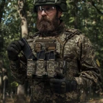 Потрійний еластичний підсумок для магазинів АК/АR відкритого типу з кріпленням MOLLE. Піксель (мм-14) 8