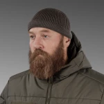 Шапка в’язана Docker Hat. Cotton and wool. Dark coffee 7