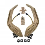 Комплект рейок на шолом MICH 2000, планки Picatinny та кріплення Wing-Loc, Койот 6