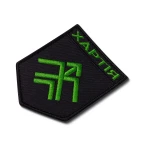 Шеврон (нашивка) Хартія на липучці, 8.5х7 см. Чорно-зелений 3