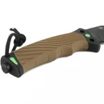 Ніж Ganzo G8012V2 коричневий з паракордом та кресалом. Вуглецева сталь 4