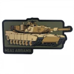 Патч (шеврон) «M1A1 Abrams» від Patch hunter. М’який ПВХ пластик. Койот