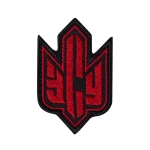 Шеврон (нашивка) Тризуб ЗСУ, 8.5х5.5 см. Червоно-чорний