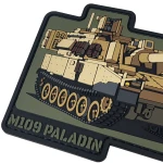 Патч (шеврон) «M109 Paladin» від Patch hunter. М’який ПВХ пластик. Койот 2