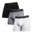 Комплект мужских трусов Solder's Boxer. Материал Charged Cotton. Черный - Серый - Белый